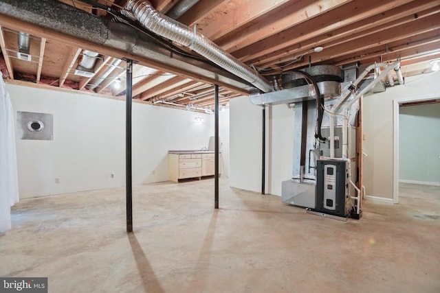 9071 Old Culpeper Rd, Warrenton, VA 20186 - unfinished basement featuring heating unit
