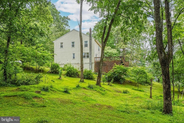 9071 Old Culpeper Rd, Warrenton, VA 20186 - view of property exterior with a deck and a chimney