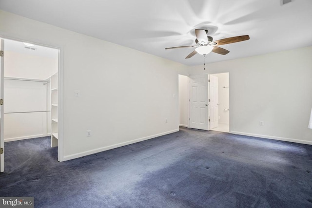 9071 Old Culpeper Rd, Warrenton, VA 20186 - unfurnished room with ceiling fan and dark carpet