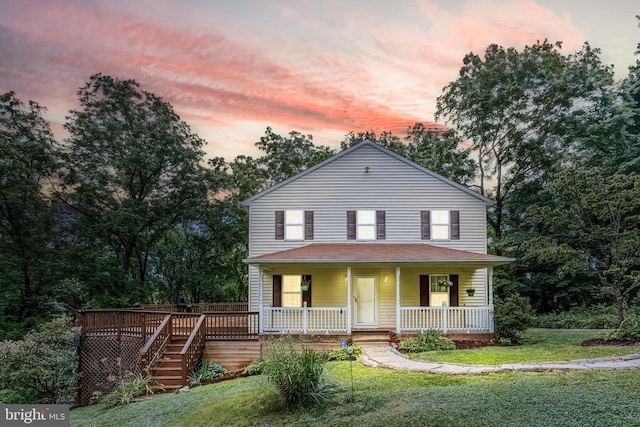 9071 Old Culpeper Rd, Warrenton, VA 20186 - view of front of home featuring a yard and a porch