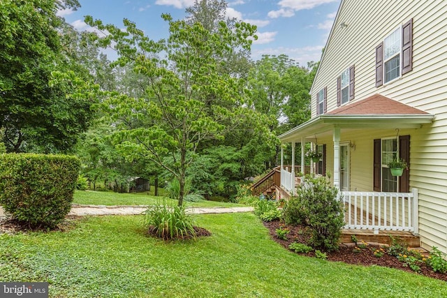 9071 Old Culpeper Rd, Warrenton, VA 20186 - view of green lawn featuring a porch