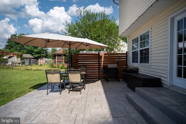5008 Blake Dr, Fredericksburg, VA 22407 - view of patio / terrace with outdoor dining area and a grill