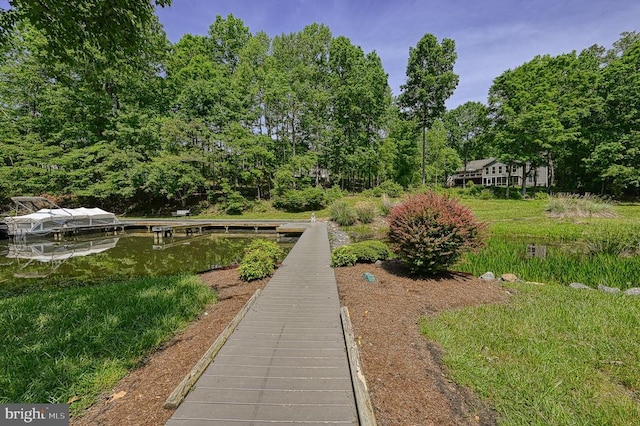 5220 Wyndemere Cir, Mineral, VA 23117 - view of yard with a dock