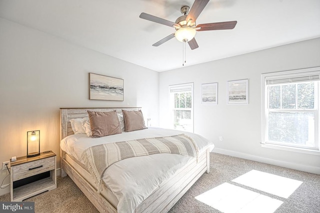 5220 Wyndemere Cir, Mineral, VA 23117 - bedroom featuring carpet flooring, baseboards, and ceiling fan