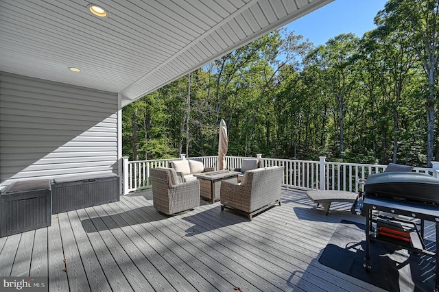 5220 Wyndemere Cir, Mineral, VA 23117 - wooden terrace featuring outdoor lounge area