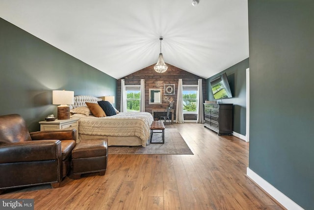 10901 Brandermill Park, Spotsylvania, VA 22551 - bedroom featuring lofted ceiling, wood finished floors, and access to exterior