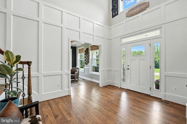 10901 Brandermill Park, Spotsylvania, VA 22551 - entryway with a decorative wall, hardwood / wood-style flooring, and a high ceiling
