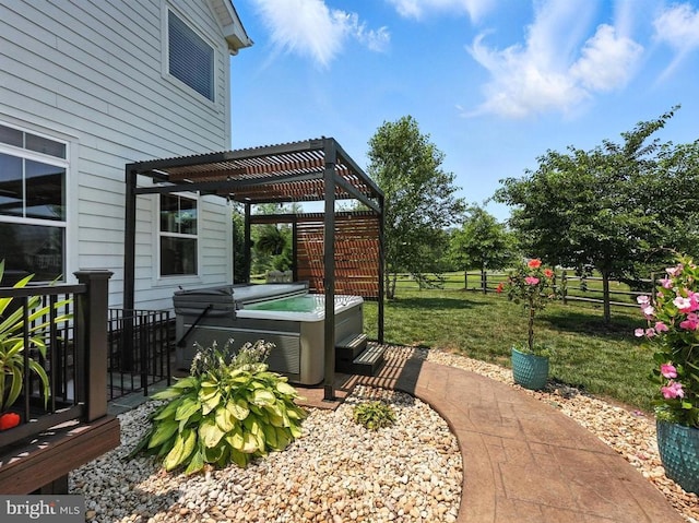 10901 Brandermill Park, Spotsylvania, VA 22551 - view of yard with a hot tub and a pergola
