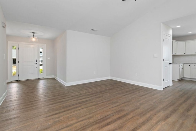 LOT155 Langley Dr, Waynesboro, VA 22980 - entryway with dark wood finished floors, baseboards, and recessed lighting