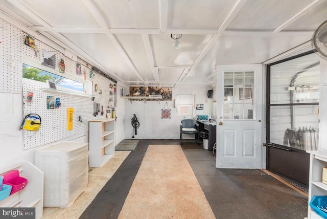 234 Landon Ln, Orange, VA 22960 - misc room with concrete floors and a workshop area