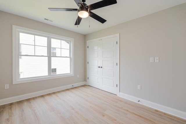 4125 Romney Ct, Rockingham, VA 22802 - unfurnished bedroom featuring light wood-style floors, a closet, and ceiling fan