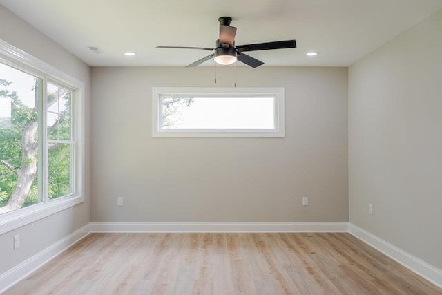 4125 Romney Ct, Rockingham, VA 22802 - spare room with healthy amount of natural light, light wood-style floors, ceiling fan, and recessed lighting
