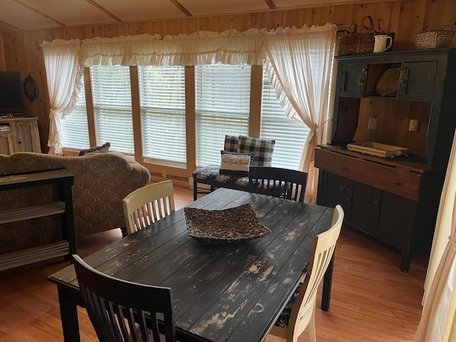 290 Shenandoah River Rd, Shenandoah, VA 22849 - dining area with plenty of natural light, wooden walls, and light wood-style flooring