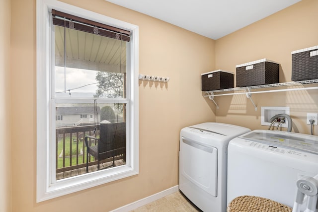 832 Grayson Ave, Waynesboro, VA 22980 - washroom featuring washer and clothes dryer and baseboards