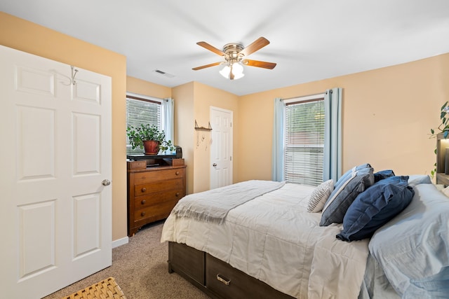 832 Grayson Ave, Waynesboro, VA 22980 - bedroom with light carpet and ceiling fan