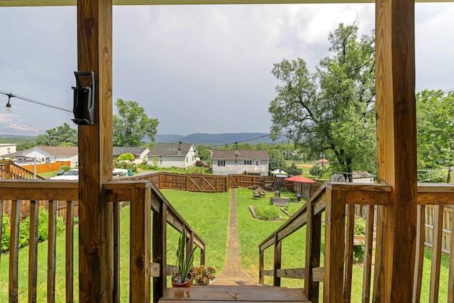 832 Grayson Ave, Waynesboro, VA 22980 - fenced backyard featuring a deck with mountain view