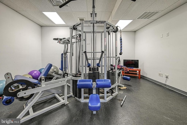 45 Sunset Loop, Mineral, VA 23117 - workout area with a drop ceiling