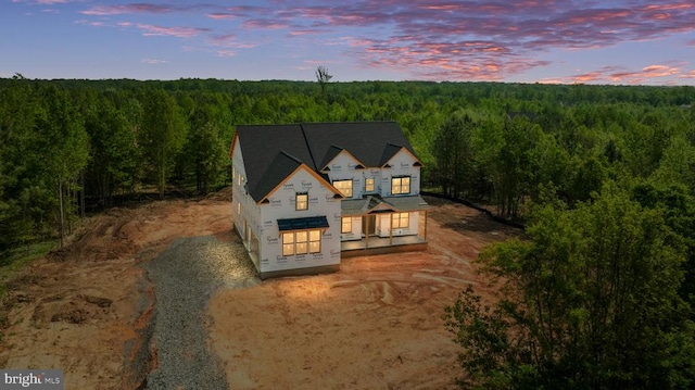 8537 Highclere Ln, Spotsylvania, VA 22553 - view of front of property with a forest view and driveway