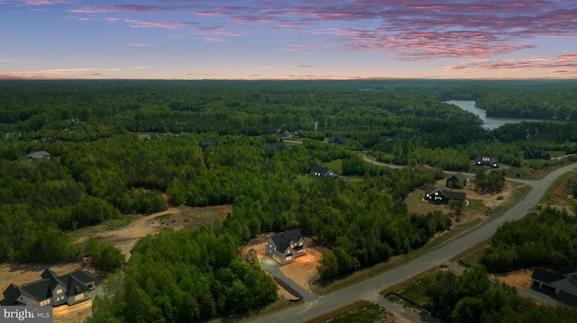 8537 Highclere Ln, Spotsylvania, VA 22553 - aerial view at dusk of a view of trees and a water view