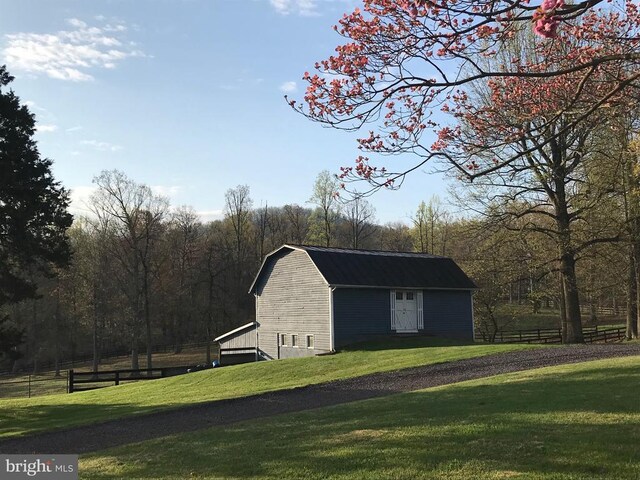 409 Cook Mountain Dr, Brightwood, VA 22715 - view of barn featuring a wooded view
