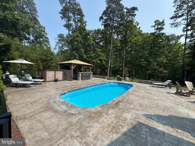 11001 Waterstone Pl, Spotsylvania, VA 22551 - outdoor pool with a patio area and a gazebo