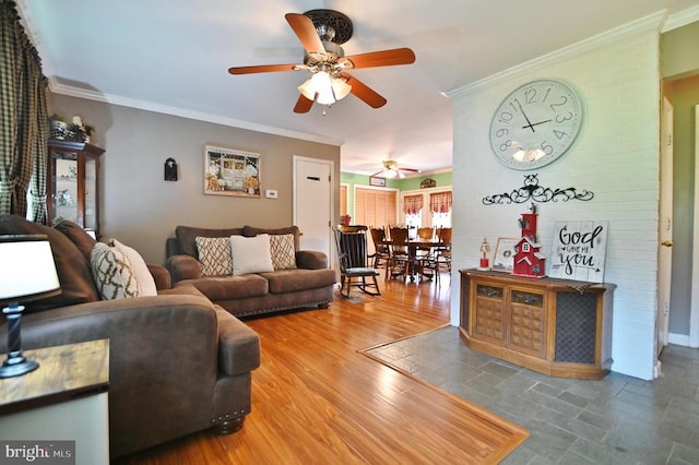 220 Airstrip Rd, Luray, VA 22835 - living area with a ceiling fan and crown molding