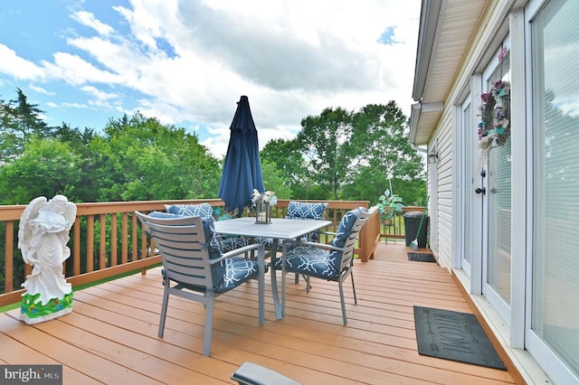 220 Airstrip Rd, Luray, VA 22835 - wooden terrace with outdoor dining area