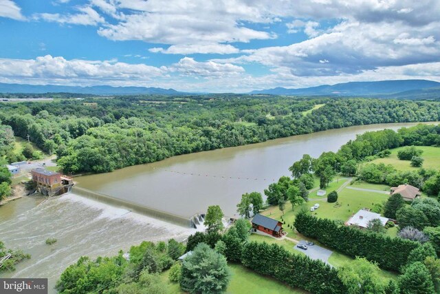 220 Airstrip Rd, Luray, VA 22835 - drone / aerial view of a heavily wooded area and a water and mountain view
