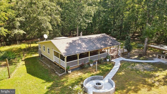 31055 Lumber Rd, Locust Grove, VA 22508 - view from above of property
