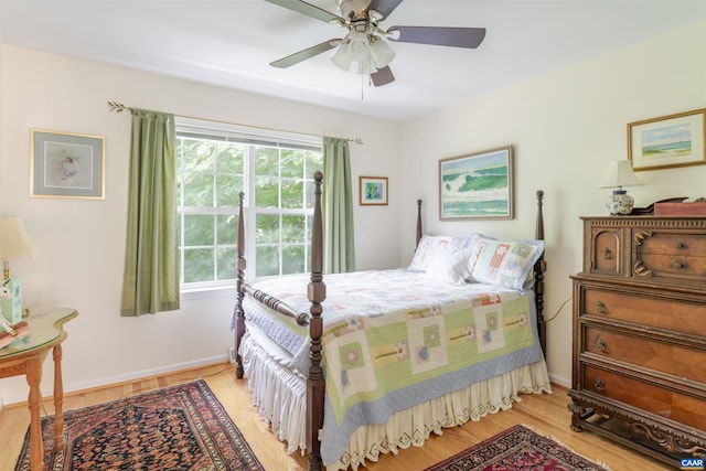 5031 Clearfields Ct, Crozet, VA 22932 - bedroom featuring multiple windows, light wood-type flooring, and ceiling fan