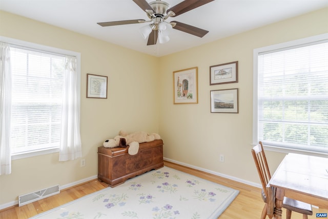 5031 Clearfields Ct, Crozet, VA 22932 - home office with light wood finished floors and ceiling fan