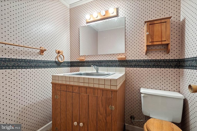  - half bath with vanity and toilet