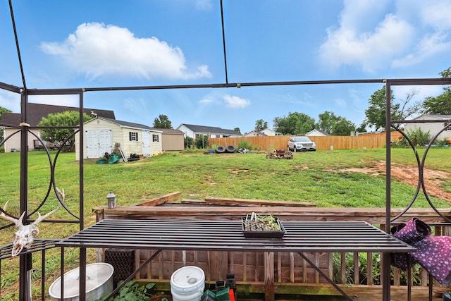 14975 Woodcreek Ln, Timberville, VA 22853 - view of yard featuring a storage unit and a residential view