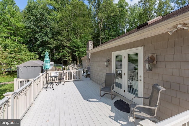 8314 Old Mill Ln, Spotsylvania, VA 22551 - wooden terrace with outdoor dining area