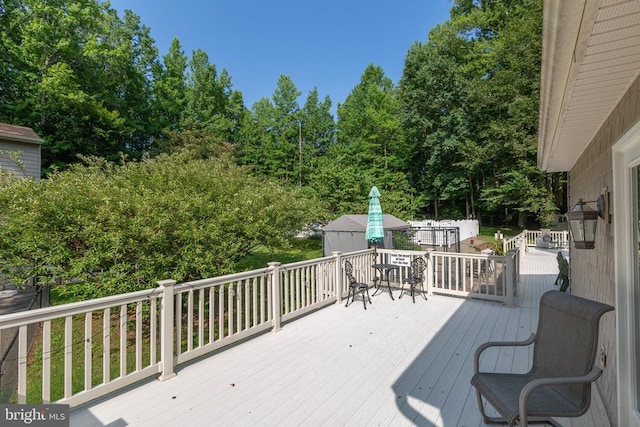 8314 Old Mill Ln, Spotsylvania, VA 22551 - wooden terrace featuring outdoor dining area