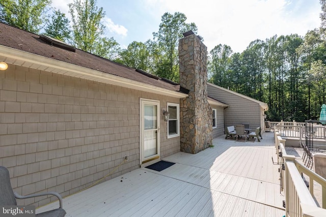 8314 Old Mill Ln, Spotsylvania, VA 22551 - wooden terrace with outdoor dining area