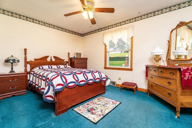 5213 Rawley Pike, Rockingham, VA 22801 - carpeted bedroom with a ceiling fan and baseboards