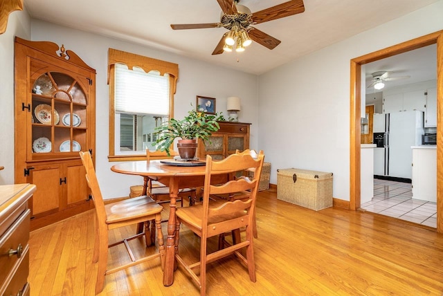 5213 Rawley Pike, Rockingham, VA 22801 - dining room featuring a ceiling fan and light wood finished floors