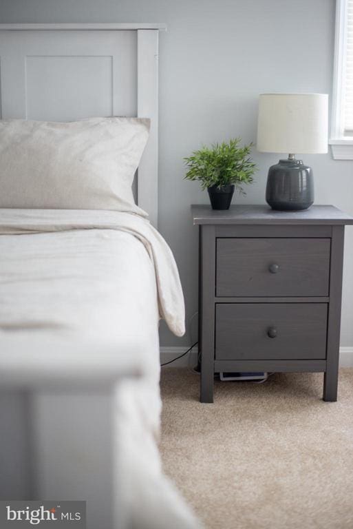 view of carpeted bedroom