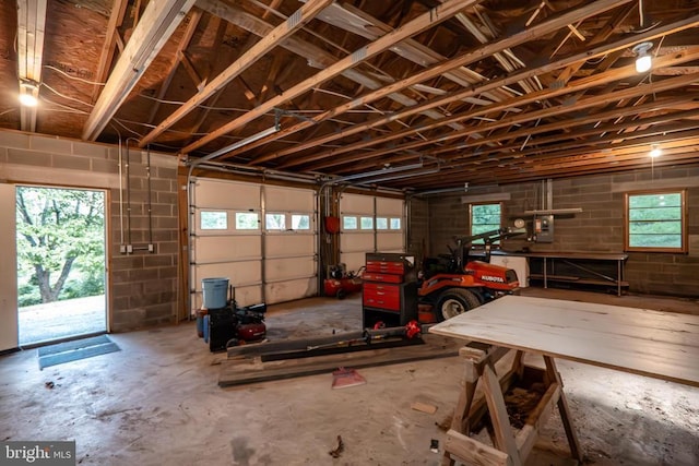 60 Mountain Breeze Ln, Syria, VA 22743 - garage featuring concrete block wall