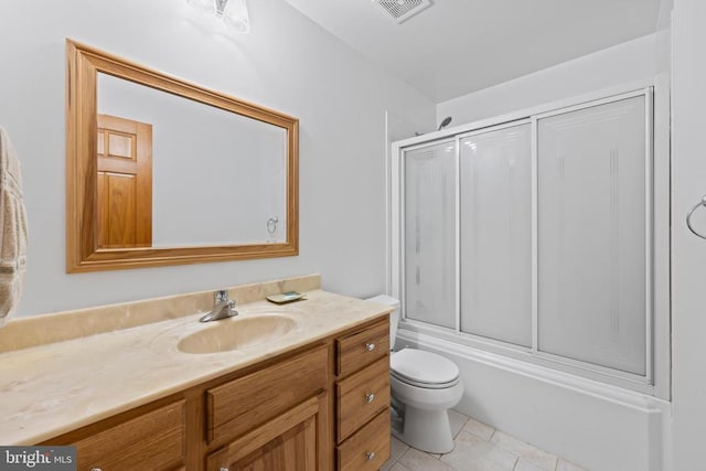 60 Mountain Breeze Ln, Syria, VA 22743 - full bath with vanity, toilet, tile patterned floors, and bath / shower combo with glass door