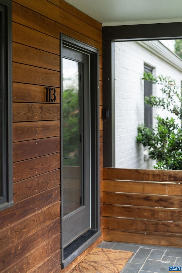 view of doorway to property