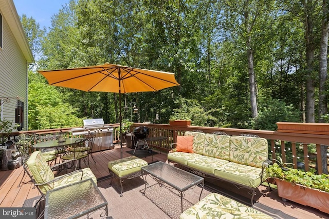 17277 Kettlebrook Lndg, Jeffersonton, VA 22724 - deck featuring outdoor lounge area and grilling area