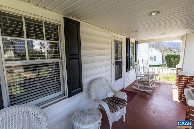 1700 Monticello Rd, Charlottesville, VA 22902 - view of patio / terrace featuring a porch and a mountain view