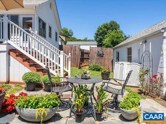 1700 Monticello Rd, Charlottesville, VA 22902 - view of patio with fence and stairs