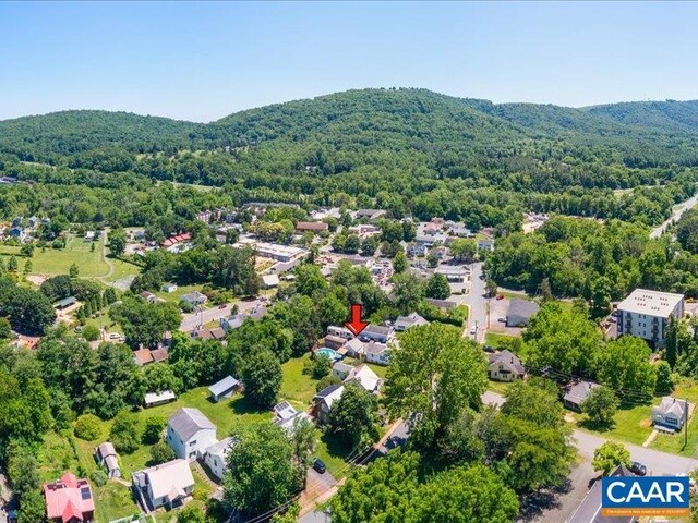 1700 Monticello Rd, Charlottesville, VA 22902 - drone / aerial view with a wooded view