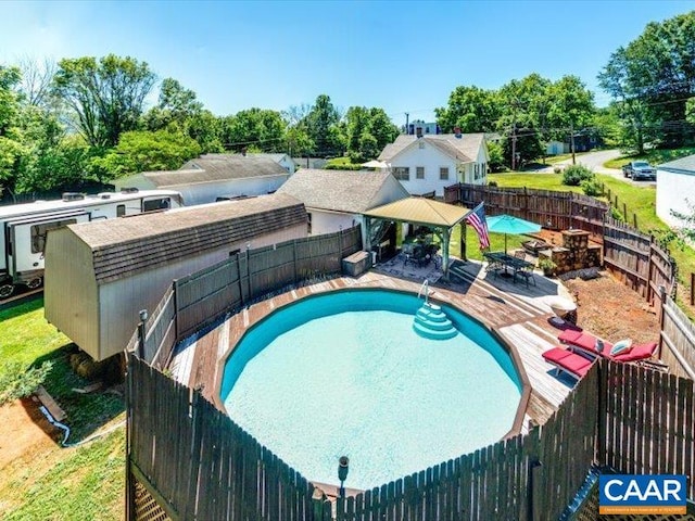 1700 Monticello Rd, Charlottesville, VA 22902 - view of pool featuring a gazebo, a fenced in pool, and a fenced backyard