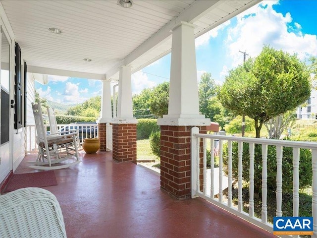1700 Monticello Rd, Charlottesville, VA 22902 - view of patio featuring a porch