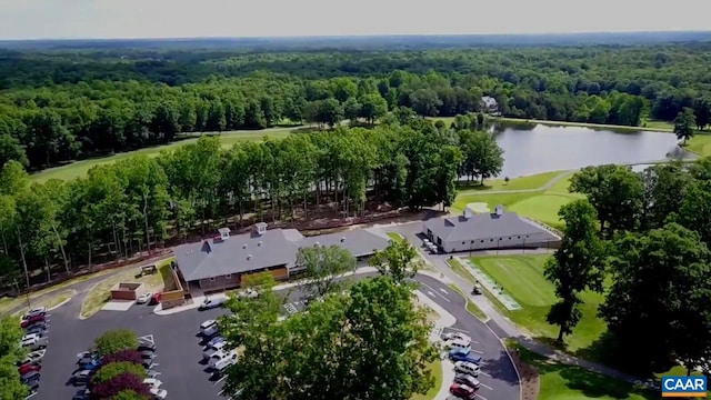 19 Hawks Pl, Palmyra, VA 22963 - aerial view featuring a water view and a forest view