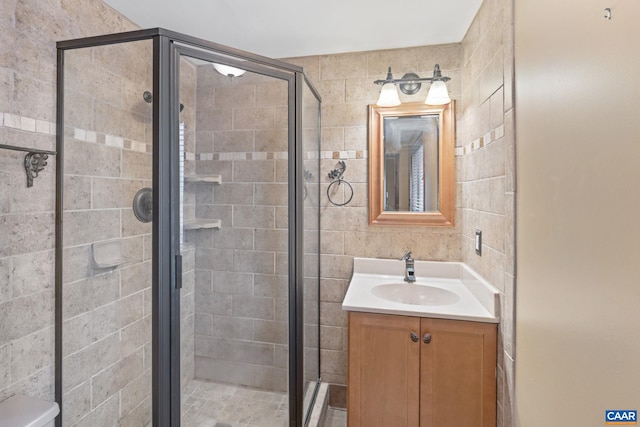 19 Hawks Pl, Palmyra, VA 22963 - full bath with tile walls, vanity, and a stall shower